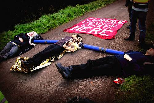 Activist blocking Aberthaw Power Station