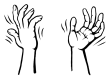 Hands waving up